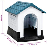 Dog House Blue 57x68x66 cm Polypropylene - Low Angle