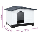 Dog House Grey 90.5x68x66 cm Polypropylene - Low Angle