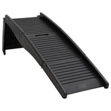 Folding Dog Ramp Black 153x40x12.5 cm Plastic - 45-Degree Angle