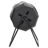 Garden Compost Bin Black 73x64x95 cm 160 L - Side View