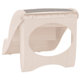 Folding 3-Step Dog Stairs Cream 50x38x38 cm Plastic - 45-Degree Angle