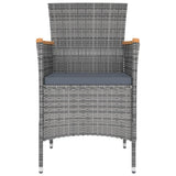 13 Piece Garden Dining Set with Cushions Grey - 45-Degree Angle