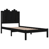 Bed Frame without Mattress Black Solid Wood 90x190 cm - Top-Down View