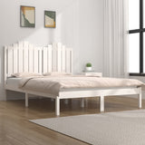 Bed Frame without Mattress White Solid Wood 135x190 cm