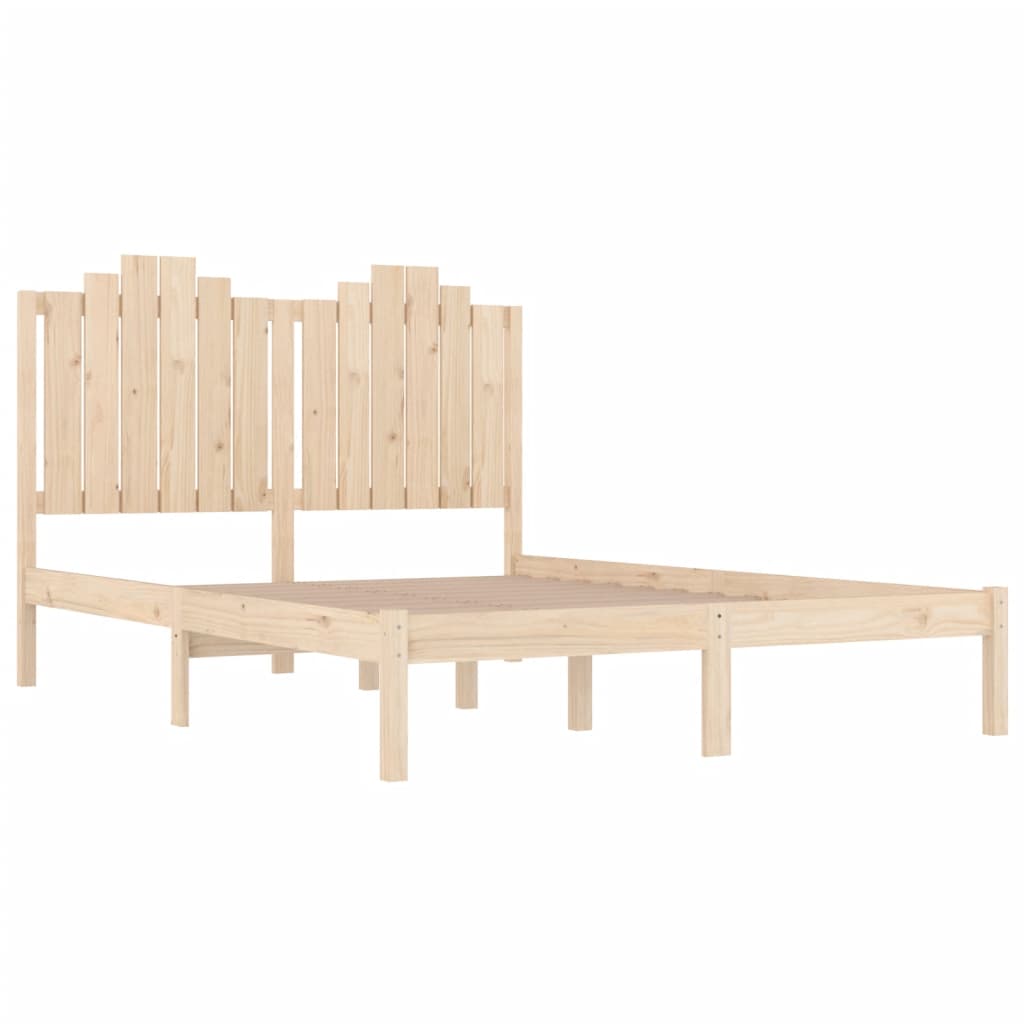 Bed Frame without Mattress Solid Wood Pine 150x200 cm