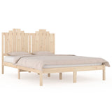 Bed Frame without Mattress Solid Wood 183x203 cm King - Front View