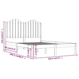 Bed Frame without Mattress White Solid Wood 183x203 cm King