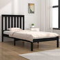 Bed Frame without Mattress Black Solid Wood 90x190 cm