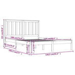 Bed Frame without Mattress Solid Wood 135x190 cm