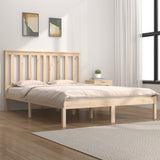 Bed Frame without Mattress Solid Wood 135x190 cm