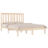 Bed Frame without Mattress Solid Wood 183x203 cm King - Side View
