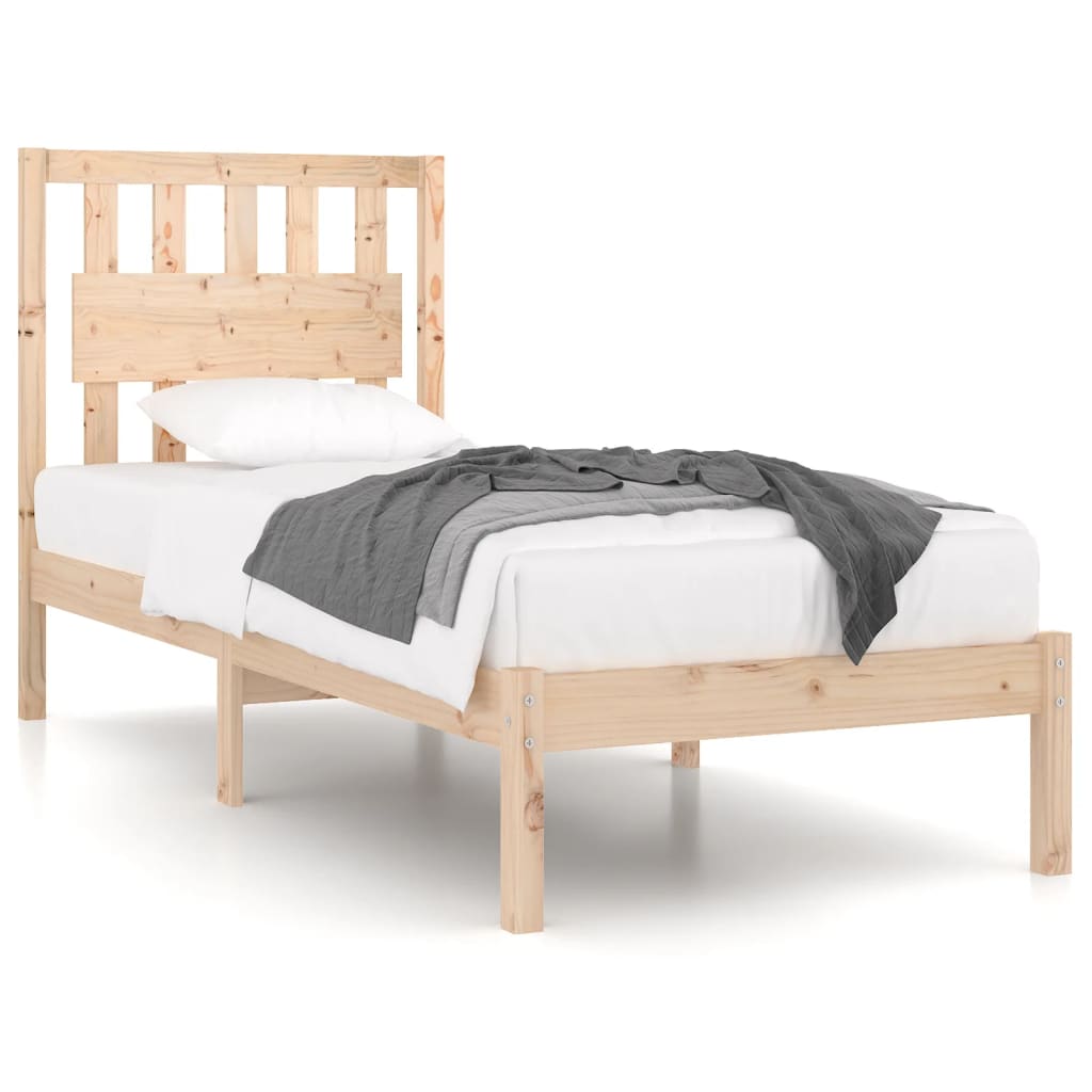 Bed Frame without Mattress Solid Wood 90x190 cm