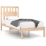 Bed Frame without Mattress Solid Wood 90x190 cm - Front View