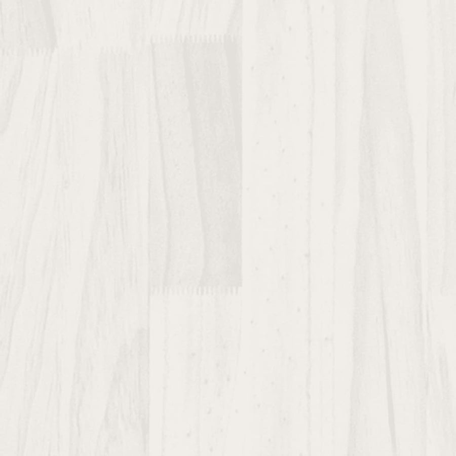 Bed Frame without Mattress White Solid Wood 90x190 cm