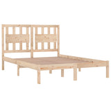 Bed Frame without Mattress Solid Wood 183x203 cm King