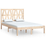 Bed Frame without Mattress Solid Wood 135x190 cm - Front View