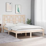 Bed Frame without Mattress Solid Wood 135x190 cm