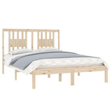 Bed Frame without Mattress Solid Wood 135x190 cm - Side View