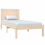 Bed Frame without Mattress 90x190 cm Solid Wood - Side View