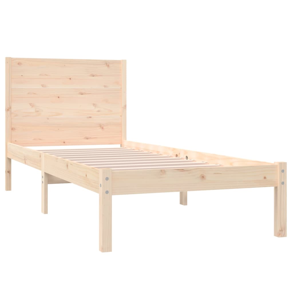 Bed Frame without Mattress 90x190 cm Solid Wood