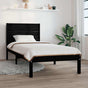 Bed Frame without Mattress Black 90x190 cm Solid Wood