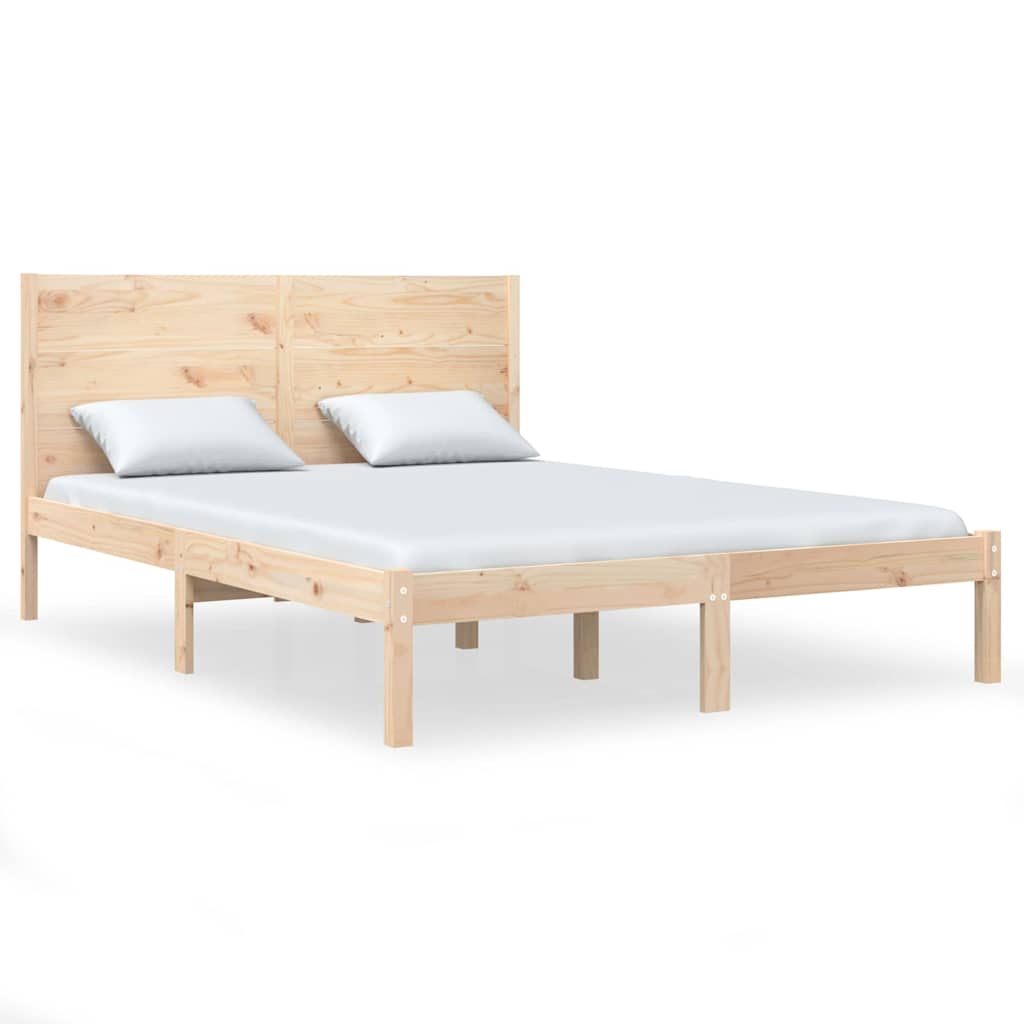 Bed Frame without Mattress 150x200 cm Solid Wood
