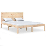 Bed Frame without Mattress 150x200 cm Solid Wood