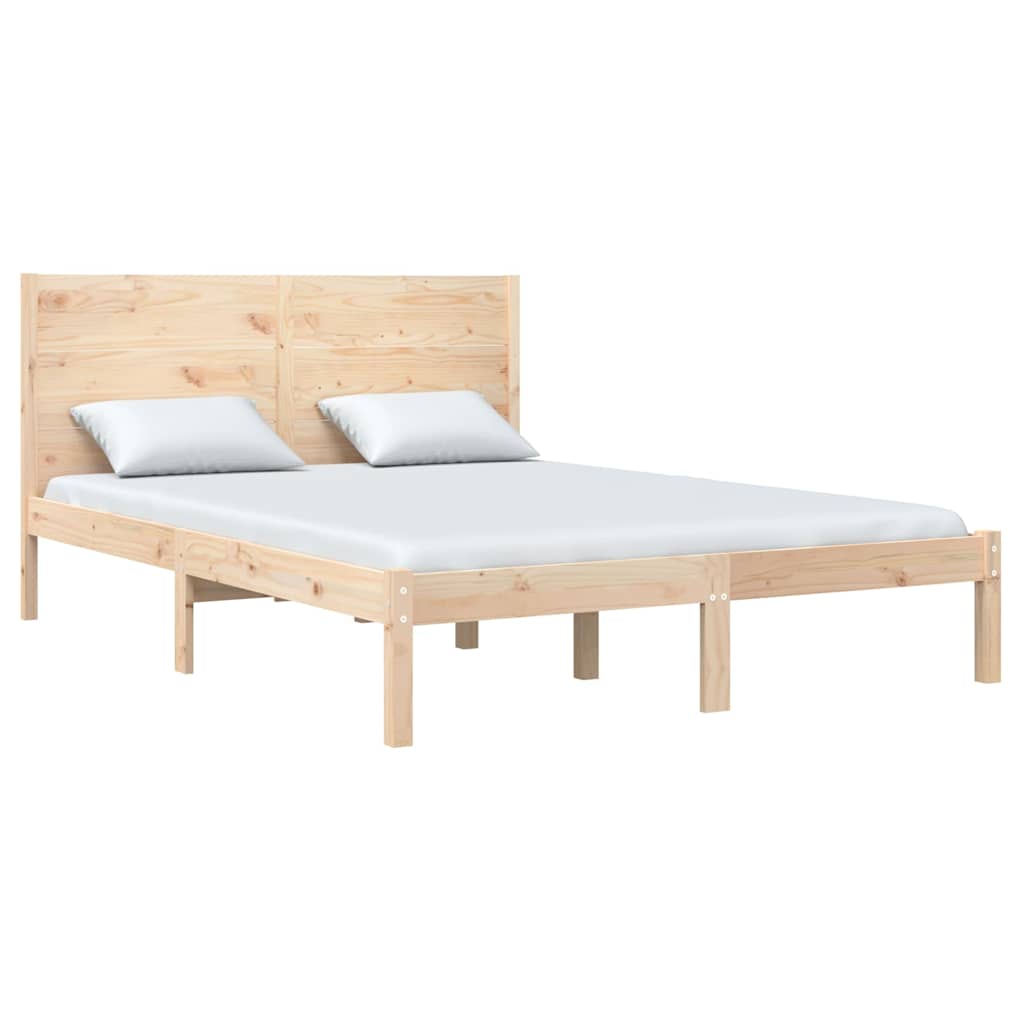 Bed Frame without Mattress 150x200 cm Solid Wood