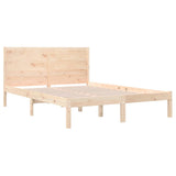Bed Frame without Mattress 150x200 cm Solid Wood