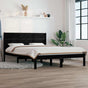 Bed Frame without Mattress Black 150x200 cm Solid Wood