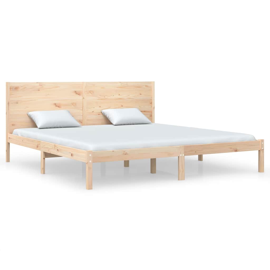 Bed Frame without Mattress 183x203 cm King Solid Wood