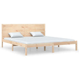 Bed Frame without Mattress 183x203 cm King Solid Wood - Front View