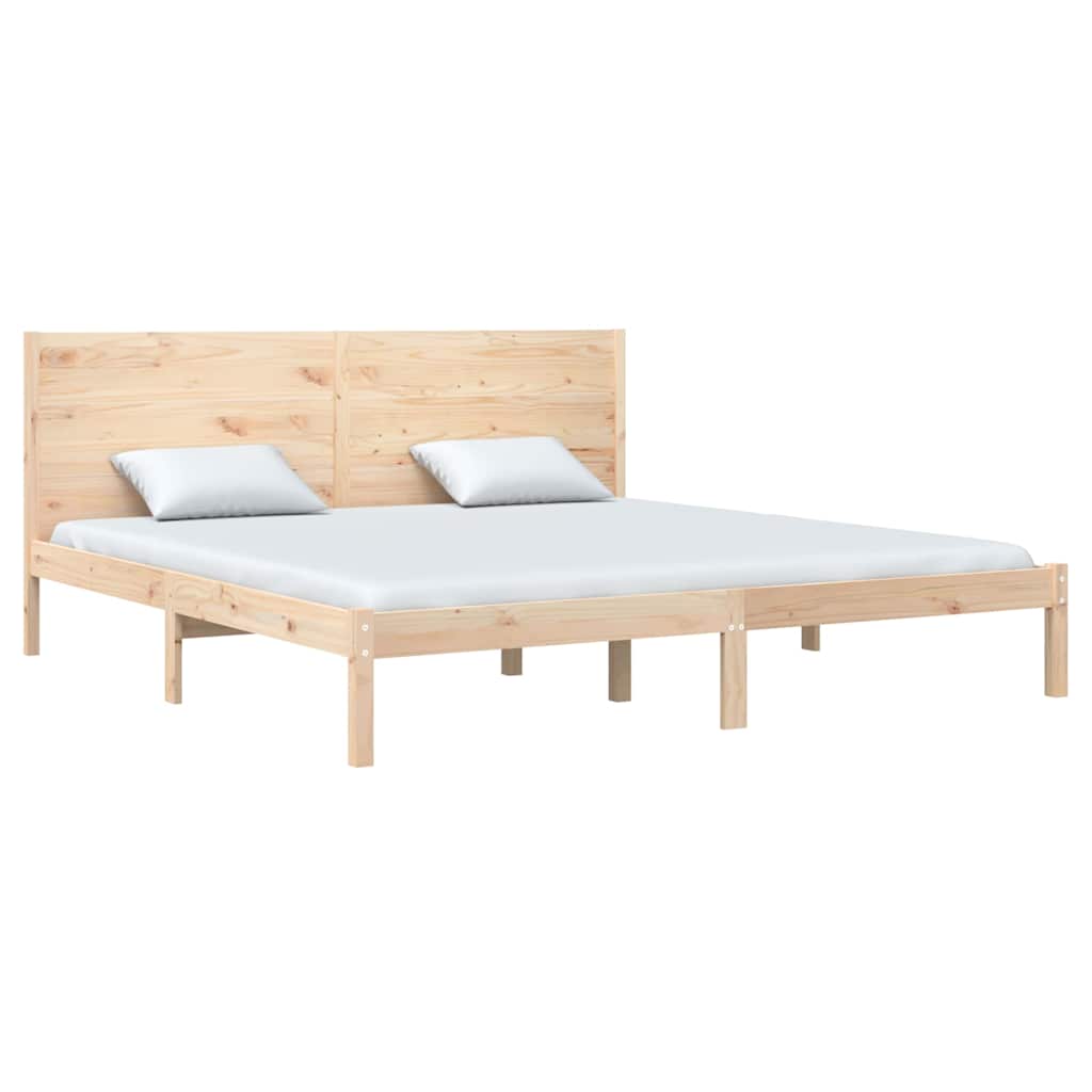 Bed Frame without Mattress 183x203 cm King Solid Wood