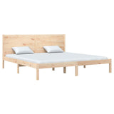 Bed Frame without Mattress 183x203 cm King Solid Wood
