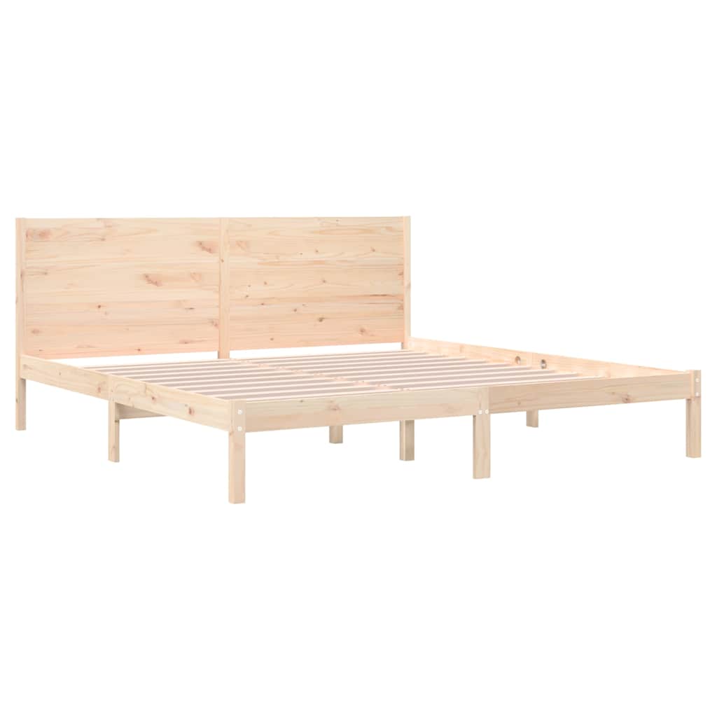 Bed Frame without Mattress 183x203 cm King Solid Wood
