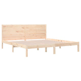 Bed Frame without Mattress 183x203 cm King Solid Wood - Top-Down View