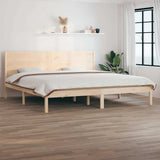 Bed Frame without Mattress 183x203 cm King Solid Wood