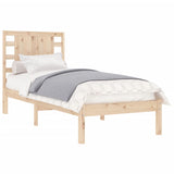 Bed Frame without Mattress 90x190 cm Solid Wood - Side View