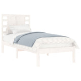 Bed Frame without Mattress White 90x190 cm Solid Wood