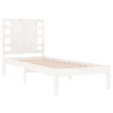 Bed Frame without Mattress White 90x190 cm Solid Wood - Top-Down View
