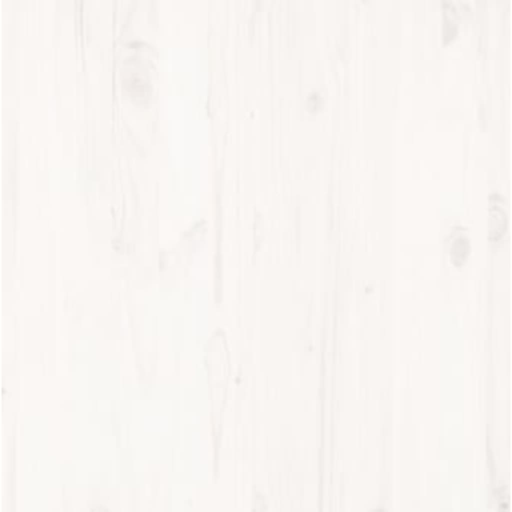 Bed Frame without Mattress White 135x190 cm Solid Wood