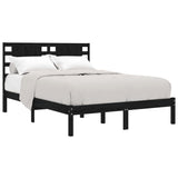 Bed Frame without Mattress Black 183x203 cm King Solid Wood