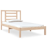 Bed Frame without Mattress 90x190 cm Solid Wood Pine - Front View