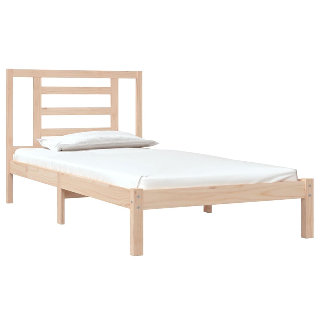 Bed Frame without Mattress 90x190 cm Solid Wood Pine
