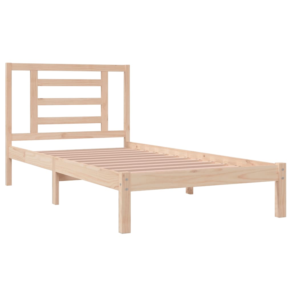 Bed Frame without Mattress 90x190 cm Solid Wood Pine