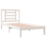 Bed Frame without Mattress White 90x190 cm Solid Wood Pine