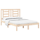 Bed Frame without Mattress 135x190 cm Solid Wood Pine