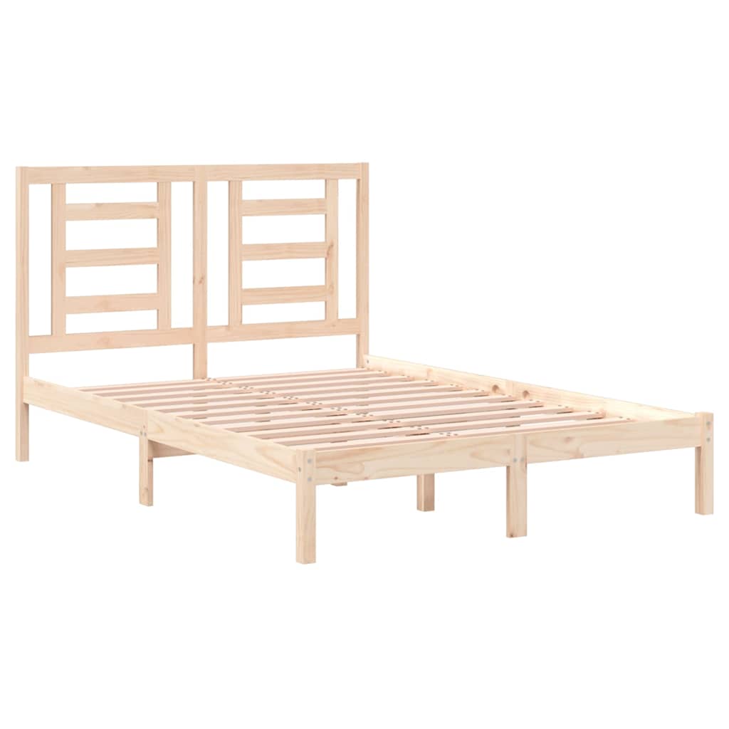 Bed Frame without Mattress 135x190 cm Solid Wood Pine