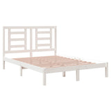 Bed Frame without Mattress White 135x190 cm Solid Wood Pine - Top-Down View