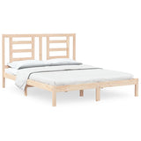 Bed Frame without Mattress 150x200 cm Solid Wood Pine - Front View